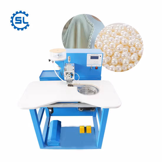 Perles automatiques à doubles têtes attachant la machine de réglage de perles pour la décoration de vêtement